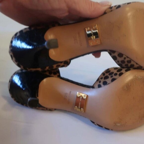 *Womens Michael Kors Tan Black Pony Hair Pointy Heels 39.5 US/9.5 - Picture 8 of 10